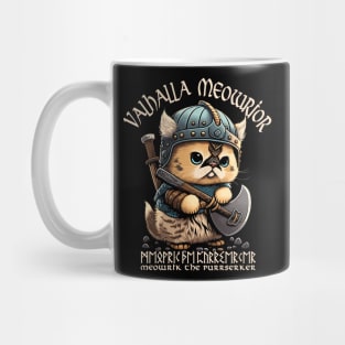 Nordic Norse Valhalla Viking Cat Warrior Mug